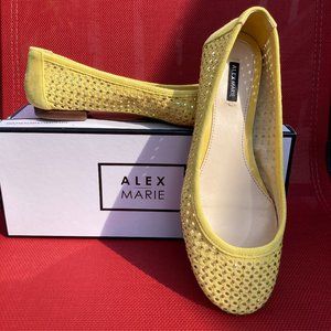 Alex Marie "Witney" Laser Cut Rhinestone Ballet Flats.